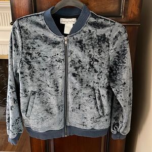 Chasing Fireflies Size 12 bomber jacket; slate blue